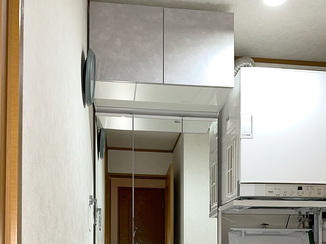 洗面リフォーム 収納力抜群でお掃除もしやすい洗面化粧台